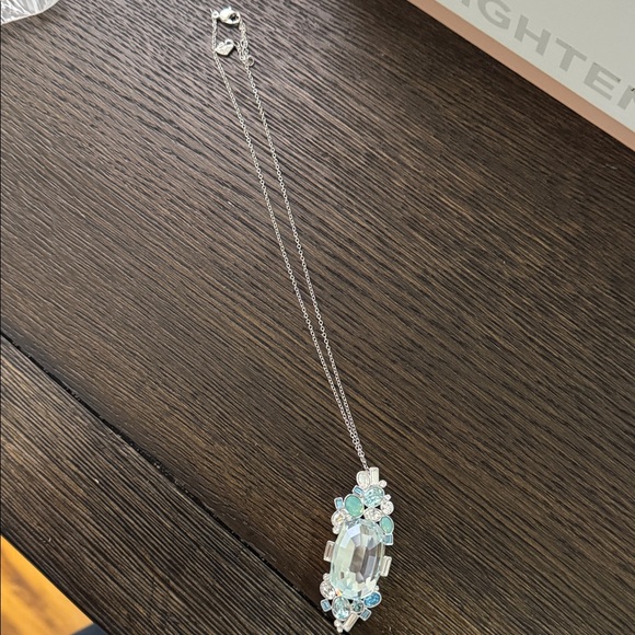 Swarovski Necklace with Blue and Clear Gemstones - Picture 2 of 5